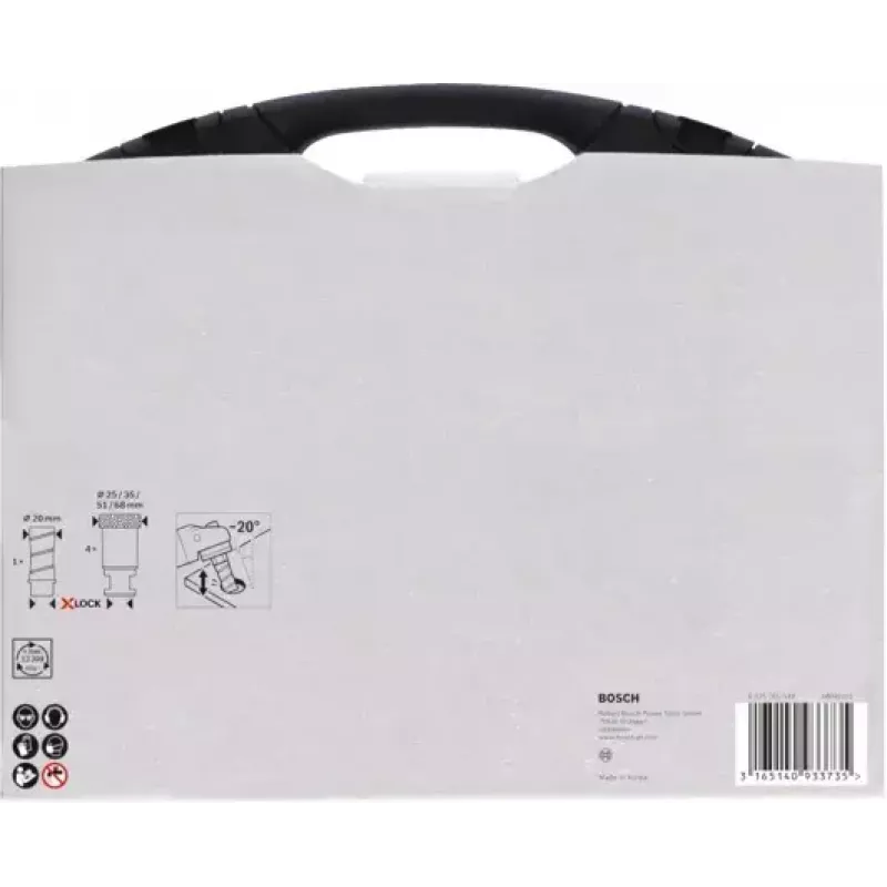 Bosch 2608599037 Zestaw frezów diamentowych do cięcia na sucho, 5 części, 1 szt. Frez
