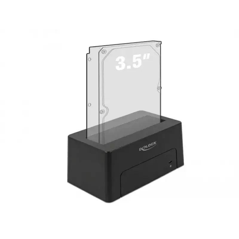 Delock - HDD-Dockingstation Schächte: 1 - SATA 6Gb/s - USB 3,1 (Gen 2) - Schwarz (63958)