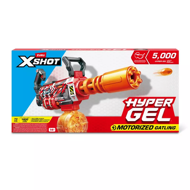 Gel blaster Zuru XSHOT Hyper Gel Gattlin Blaster — zabawkowy blaster szybkostrzelny z obrotową lufą