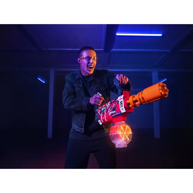 Gel blaster Zuru XSHOT Hyper Gel Gattlin Blaster — zabawkowy blaster szybkostrzelny z obrotową lufą