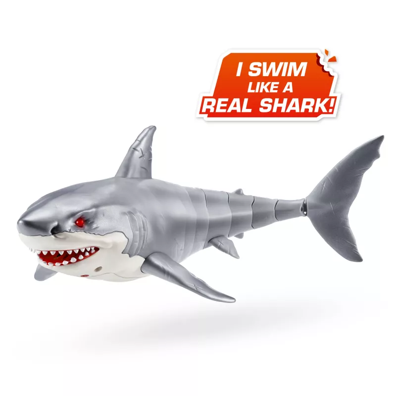 Zabawkowy rekin robot Zuru Robo Alive Great White Shark 71126 — interaktywna figurka wodna zasilana bateriami