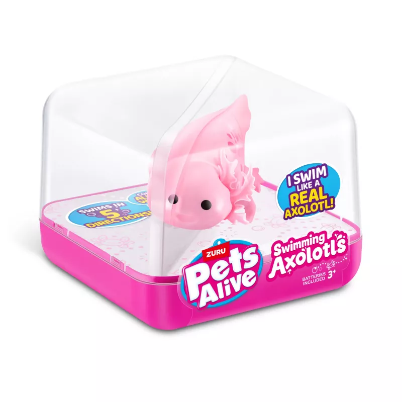 Soft toy Zuru Pets Alive Swimming Axolotls pluszowa zabawka, rozmiar kociaka, model 9556UQ1
