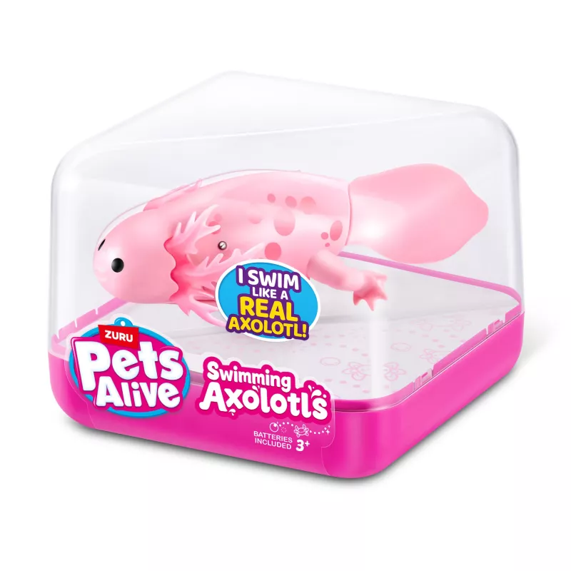 Soft toy Zuru Pets Alive Swimming Axolotls pluszowa zabawka, rozmiar kociaka, model 9556UQ1