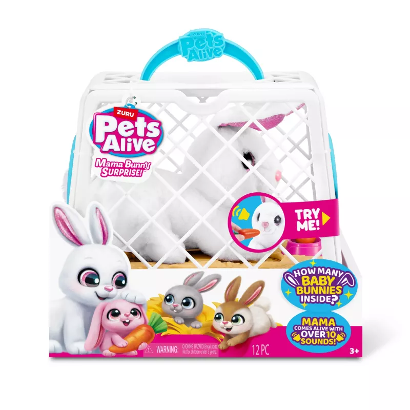 Pluszowy Zuru Mama Bunny & Baby Surprise, interaktywna para pluszaków, różne wzory