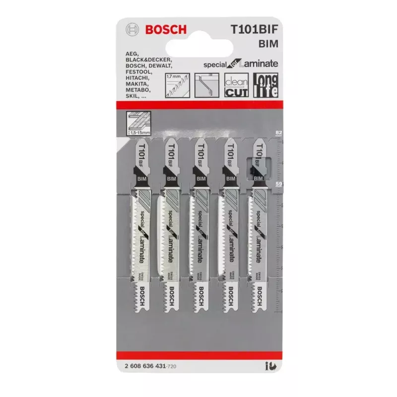 Bosch 2 608 636 431 ostrze do wyrzynarek/pił szablastych/pił tarczowych Ostrze do wyrzynarki Bimetalowe 5 szt.