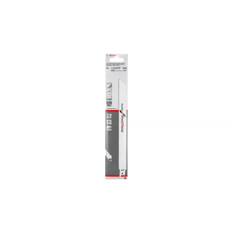 Brzytwa do piły szablastej Bosch S 1122 VF Bimetal 22.5 cm 10-14 TPI