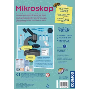 Kosmos 636098 mikroskop zestaw do eksperymentów z biologii, szary, od 10 lat