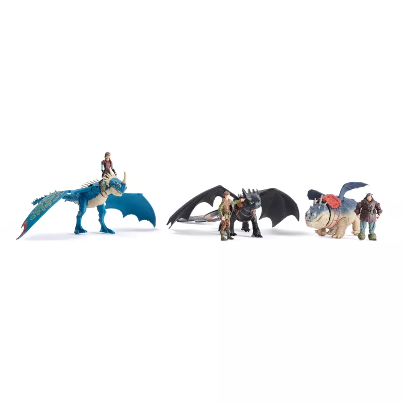 Zestaw figurek akcji Spinmaster – DreamWorks Dragons: Gronckle i Fishlegs, wielokolorowy, od 4 lat