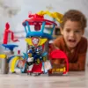 PAW Patrol: Air Rescue, zestaw Pup Squad Adventure Bay Airport, z samochodem Chase i wyrzutnią pojazdów, zabawki dla chłopców i dziewczynek od 3 lat