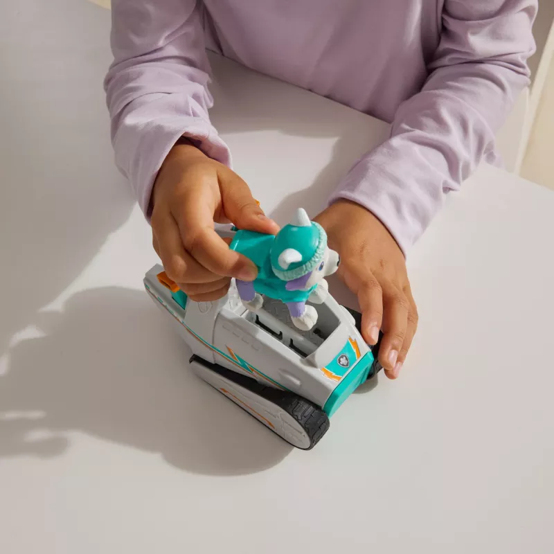 Pojazd Spinmaster PAW Patrol Pług Śnieżny Everest — plastikowy, dla dzieci od 3 lat, turkusowo-biały