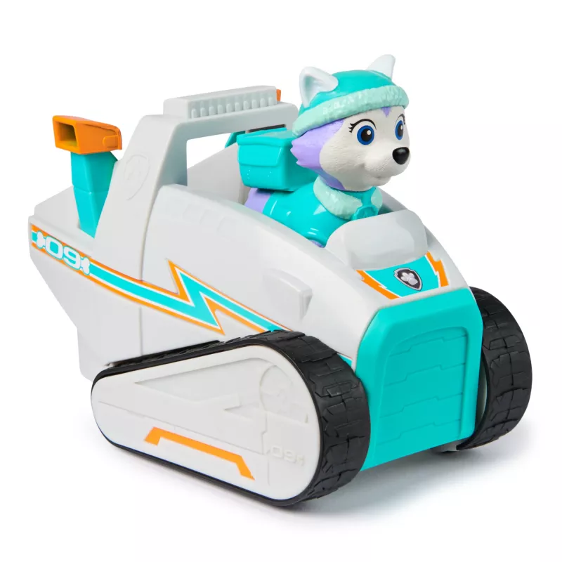Pojazd Spinmaster PAW Patrol Pług Śnieżny Everest — plastikowy, dla dzieci od 3 lat, turkusowo-biały
