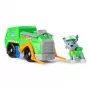 PAW Patrol, Ciężarówka recyklingowa Rocky’ego, pojazd-zabawka z kolekcjonerską figurką akcji, zabawki przyjazne środowisku, dla chłopców i dziewczynek od 3 lat