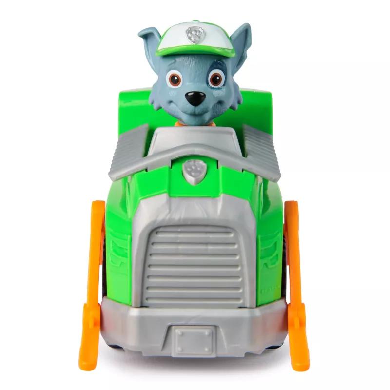 PAW Patrol, Ciężarówka recyklingowa Rocky’ego, pojazd-zabawka z kolekcjonerską figurką akcji, zabawki przyjazne środowisku, dla chłopców i dziewczynek od 3 lat