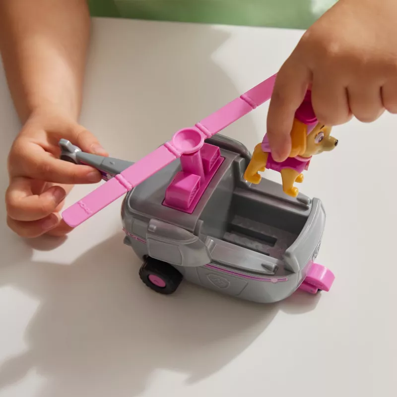 PAW Patrol , Helikopter Skye, Pojazd zabawkowy z kolekcjonerską figurką, Zabawki przyjazne środowisku dla chłopców i dziewczynek w wieku od 3 lat