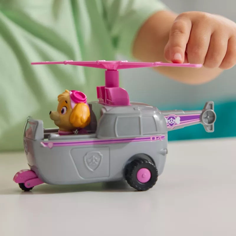 PAW Patrol , Helikopter Skye, Pojazd zabawkowy z kolekcjonerską figurką, Zabawki przyjazne środowisku dla chłopców i dziewczynek w wieku od 3 lat