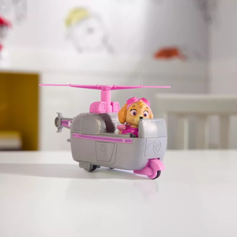 PAW Patrol , Helikopter Skye, Pojazd zabawkowy z kolekcjonerską figurką, Zabawki przyjazne środowisku dla chłopców i dziewczynek w wieku od 3 lat