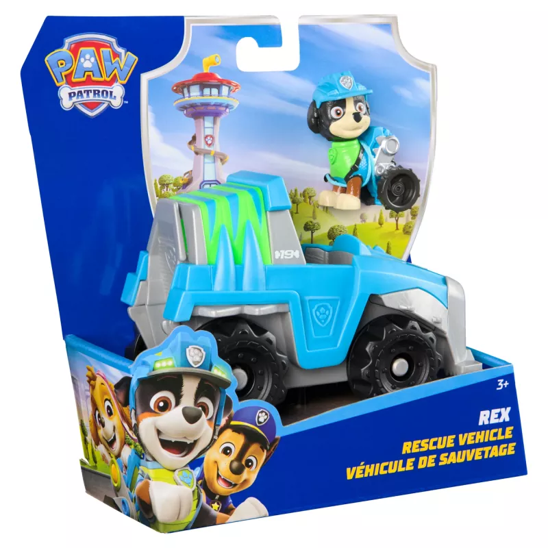 Pojazd Spin Master PAW Patrol Rex’s Dinosaur Rescue — plastikowy, od 3 lat