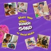 Zestaw piasku kinetycznego dla dzieci Spinmaster Mold n’ Flow 1,5 funta czerwony i turkusowy z 3 narzędziami (od 3 lat)