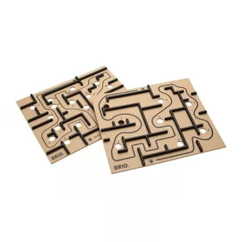 BRIO 34030 Labyrinth płytki zamienne (2 szt.), gra zręcznościowa, brązowe/czarne, od 6 lat