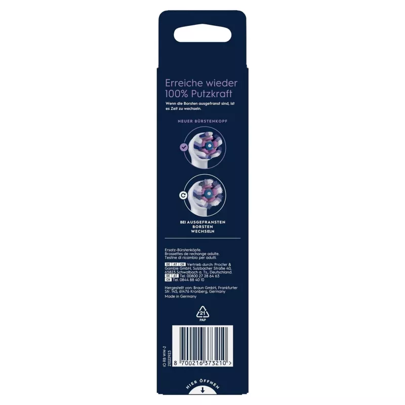 Główka do szczoteczki Oral-B 373210 2 szt. Biały