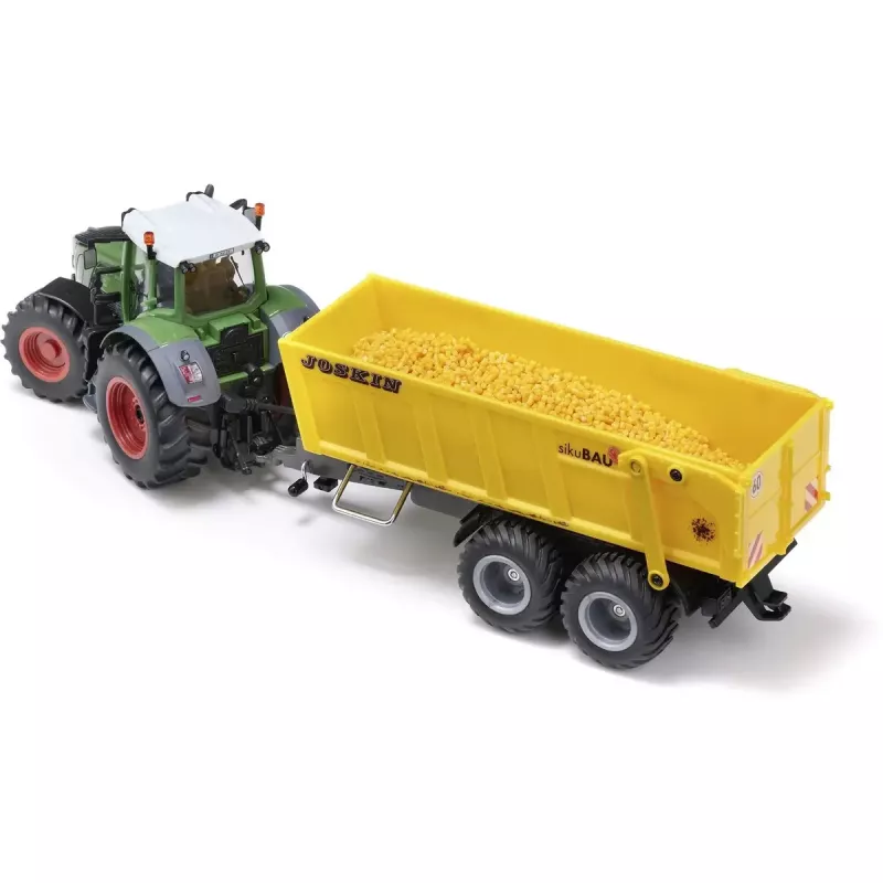 Ciągnik zabawka Siku Fendt 939 z przyczepą Joskin, odlew metalowy w skali 1:32