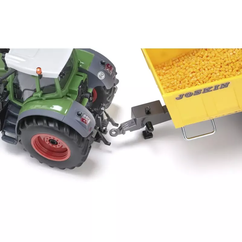 Ciągnik zabawka Siku Fendt 939 z przyczepą Joskin, odlew metalowy w skali 1:32