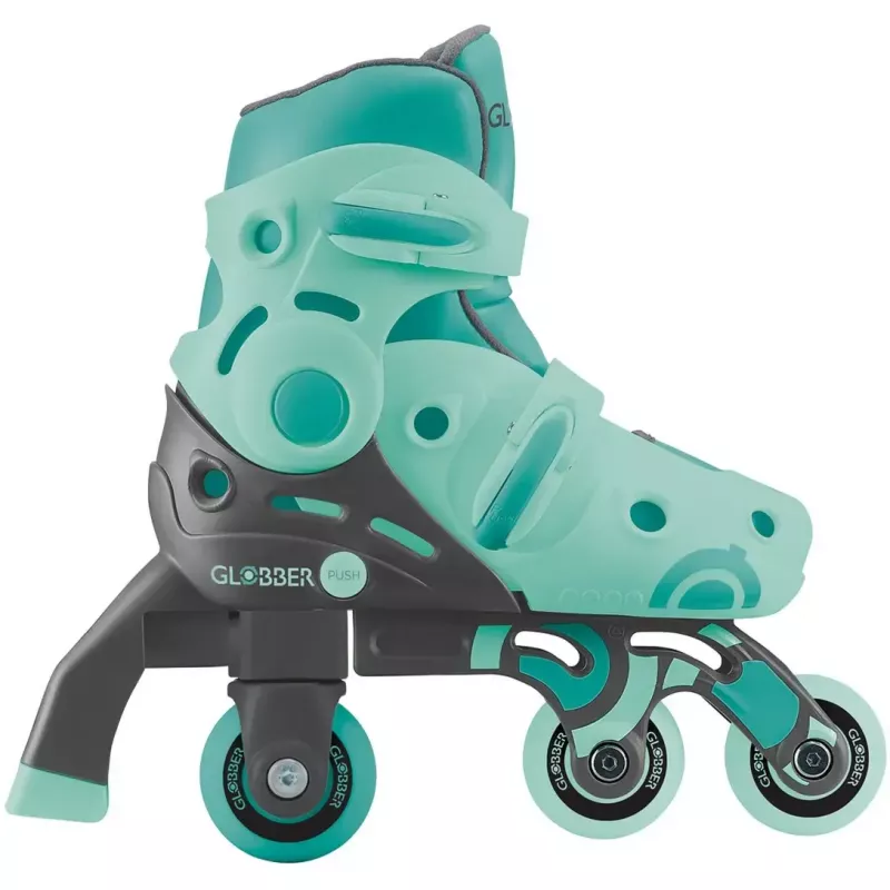 Wrotki GLOBBER Learning Skates 2 w 1 rozmiar 26–29 miętowy — regulowane wrotki do nauki dla dzieci