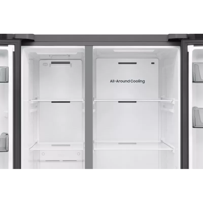 Lodówka side-by-side Samsung Series 6 RS70F65QEF wolnostojąca 659 L czarna