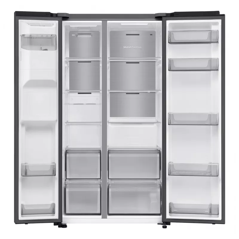 Samsung RS70F64KDF lodówka side-by-side Wolnostojąca 640 L Czarny