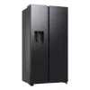 Lodówka side-by-side Samsung RS80F64KEF wolnostojąca 640 l czarna