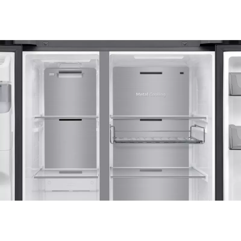Lodówka side-by-side Samsung RS80F64KEF wolnostojąca 640 l czarna