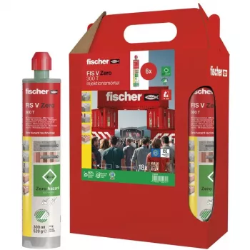 Zaprawa iniekcyjna FISCHER FIS V Zero 300 T, 6 × 300 ml kartridże (zielona)