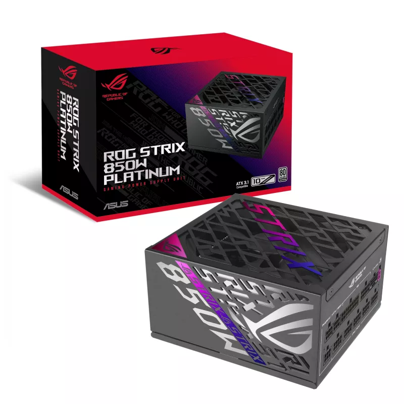 ASUS ROG -STRIX-850P-GAMING zasilacz 850 W 20+4 pin ATX ATX Czarny