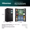Lodówka wielodrzwiowa Hisense RQ760N4IFE – wolnostojąca, pojemność całkowita 577 L, czarna