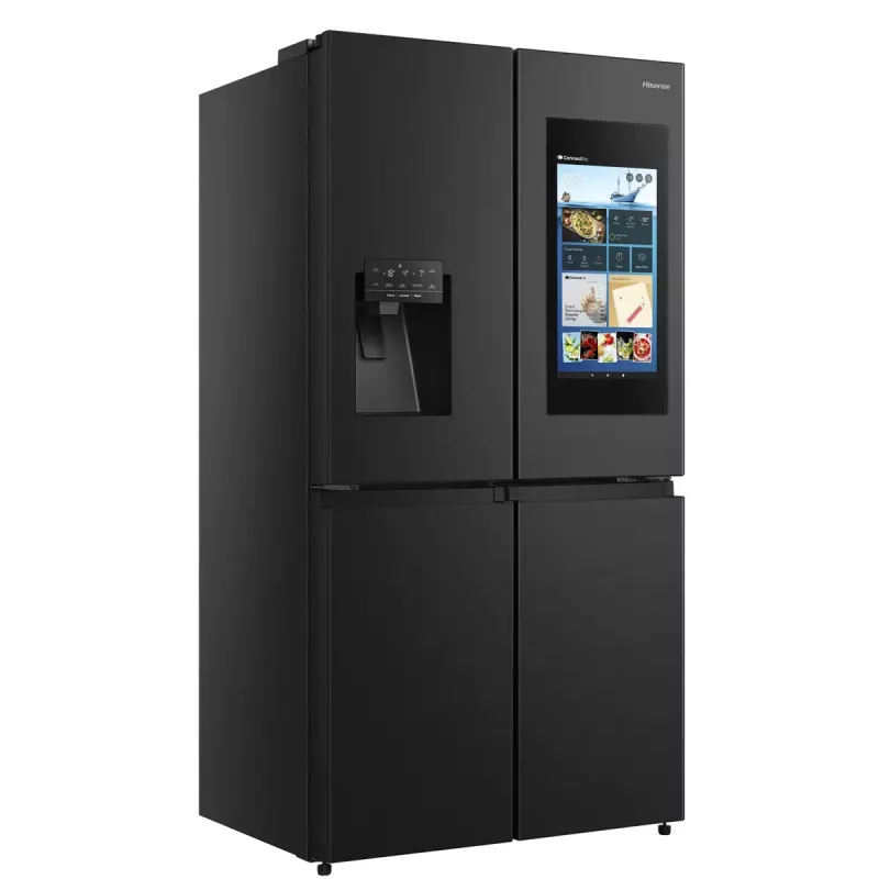 Lodówka wielodrzwiowa Hisense RQ760N4IFE – wolnostojąca, pojemność całkowita 577 L, czarna