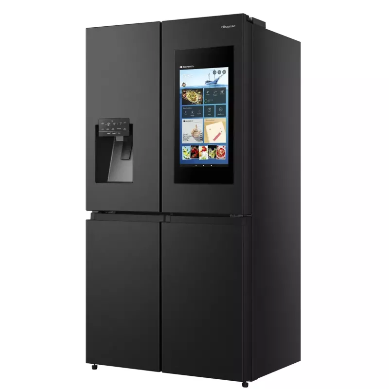 Lodówka wielodrzwiowa Hisense RQ760N4IFE – wolnostojąca, pojemność całkowita 577 L, czarna