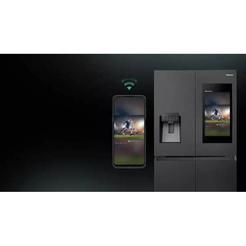 Lodówka wielodrzwiowa Hisense RQ760N4IFE – wolnostojąca, pojemność całkowita 577 L, czarna