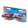 Siku Land Rover Defender z łodzią model SUV wstępnie zmontowany