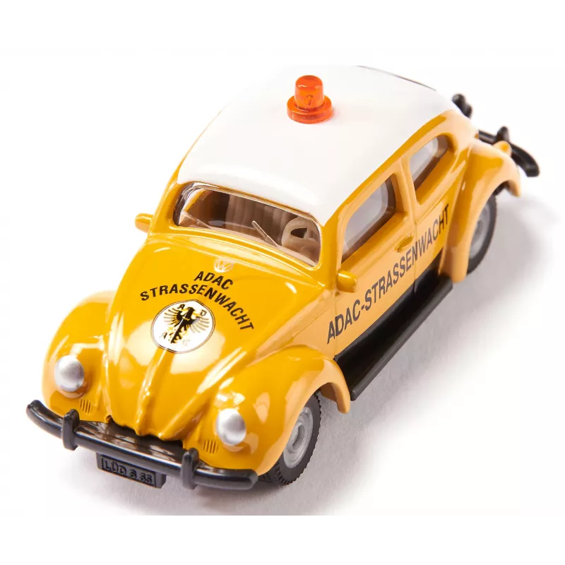 Model klasycznego samochodu Usorteret VW Beetle ADAC, wstępnie zmontowany, 78×38×29 mm