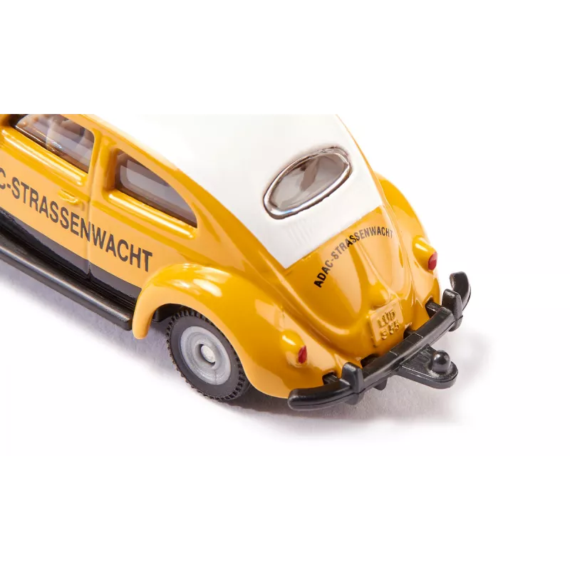 Model klasycznego samochodu Usorteret VW Beetle ADAC, wstępnie zmontowany, 78×38×29 mm