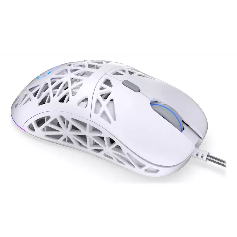 Przewodowa mysz gamingowa ENDORFY LIV Onyx biały — symetryczna, optyczna 12000 DPI, 6 przycisków, 1,8 m kabel