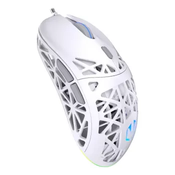 Przewodowa mysz gamingowa ENDORFY LIV Onyx biały — symetryczna, optyczna 12000 DPI, 6 przycisków, 1,8 m kabel