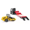 Siku MAN truck with road roller, model ciężarówki/przyczepy, 1:87, MAN, chłopiec/dziewczynka, metal, plastik, czerwony, żółty