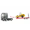 Siku MAN truck with road roller, model ciężarówki/przyczepy, 1:87, MAN, chłopiec/dziewczynka, metal, plastik, czerwony, żółty