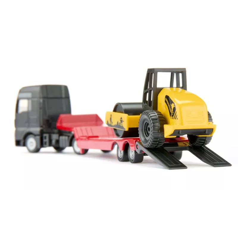 Siku MAN truck with road roller, model ciężarówki/przyczepy, 1:87, MAN, chłopiec/dziewczynka, metal, plastik, czerwony, żółty