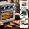 Ariete 4632 Frytkownica powietrzna i piekarnik Vintage, 1400W, 2w1, Pojemność 16L, Akcesoria w zestawie, Timer 60 minut, Podwójna szyba, niebieski