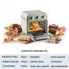 Ariete 4632 Frytkownica beztłuszczowa i piekarnik Vintage, 1400W, 2w1, Pojemność 16L, Akcesoria w zestawie, Timer 60 minut, Podwójna szyba, Zielony