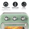Ariete 4632 Frytkownica beztłuszczowa i piekarnik Vintage, 1400W, 2w1, Pojemność 16L, Akcesoria w zestawie, Timer 60 minut, Podwójna szyba, Zielony