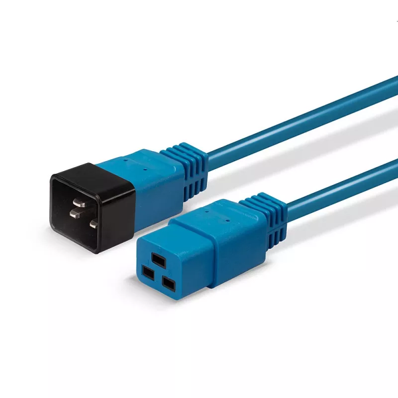 Lindy Przedłużacz IEC C19 do C20, 2 m, niebieski