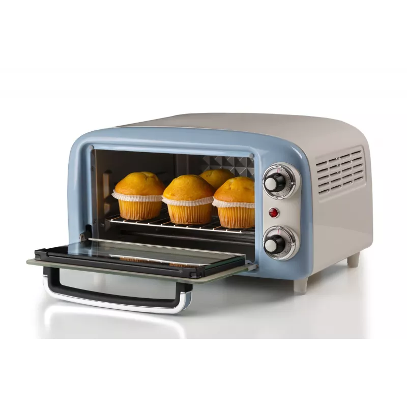 Ariete 3919 Kuchenka elektryczna Vintage, 800W, pojemność 10L, podwójna szyba, Retro, niebieska